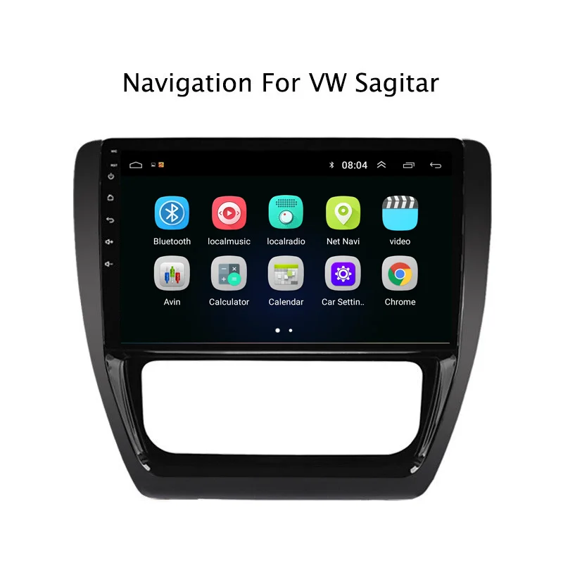 Best 10.1" 2.5D IPS Android 8.1 Car DVD GPS Player For VW Sagitar 2012 2013-2018 Car Radio Stereo Head Unit with Navigation 3