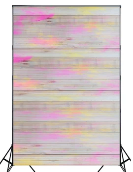 

HUAYI Background Art Fabric Customize Colourful Wooden Planks Photography Backdrop Photos Newborn Backdrop XT-4302
