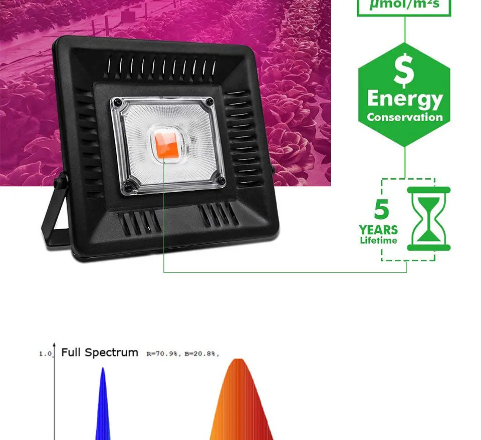 AC 110V 220V LED COB Lamp Chip 20W 30W 50W 100W 150W Full Spectrum LED Plant Grow Light Driverless Smart IC DIY LED Floodlights (17)