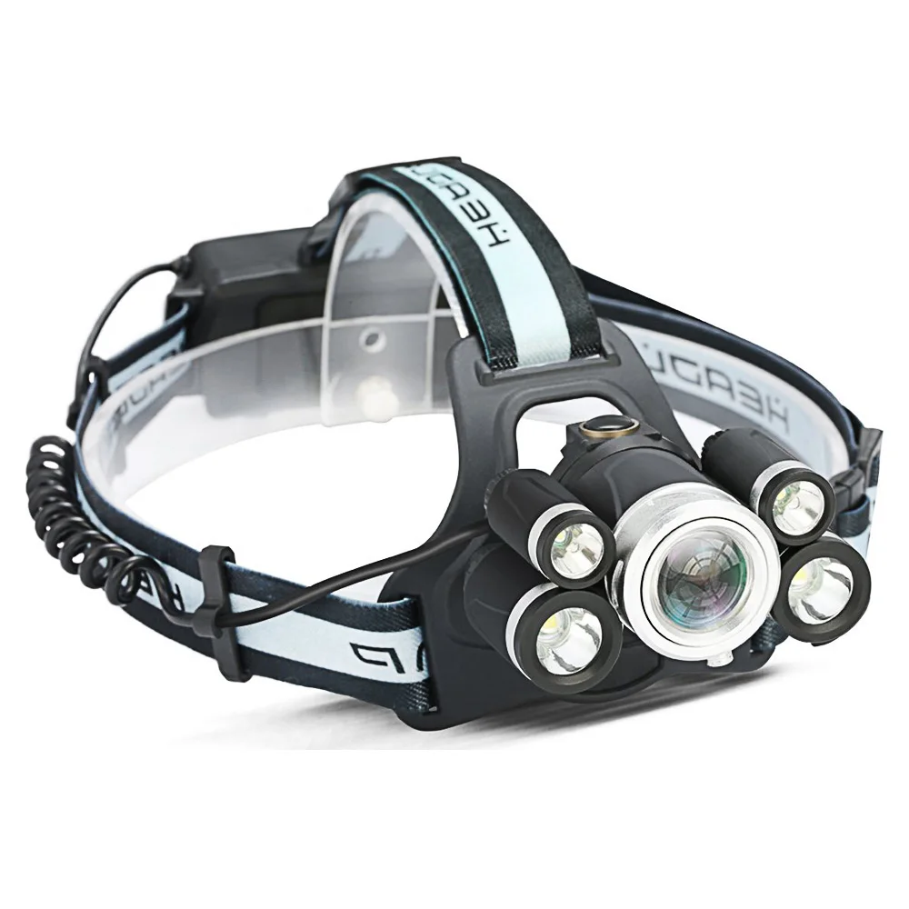 30W T6 LED Fishing Headlamp 5 Modes Zoom Headlight