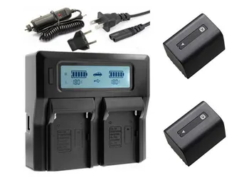 

2x NP-FV70 NP FV70 FV30 FV50 Battery+LCD Dual USB Charger for Sony HDR-CX105, CX110, CX115, AXP33 AXP35 AX30 DEV-3 DEV-5 AXP35