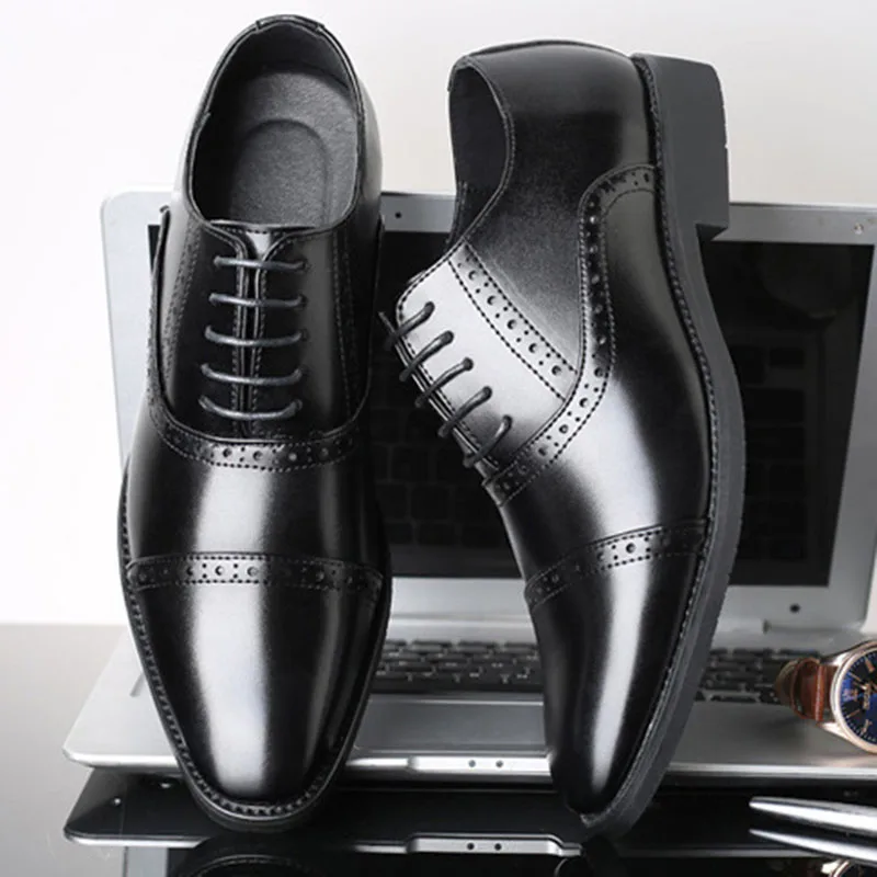 Роскошные брендовые Классические Мужские модельные туфли с острым носком; мужские черные свадебные туфли из лакированной кожи; оксфорды; официальная обувь; большие размеры; 637