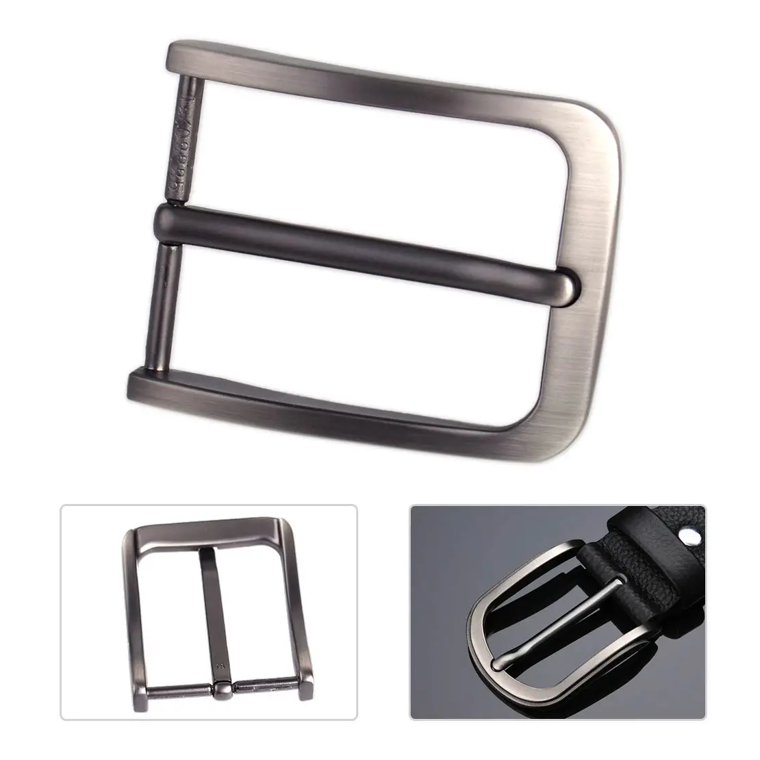 

4cm Rectangular Alloy Pin Single Prong Clip Buckle for Men DIY Craft Jeans Leather Belt Spare Replacement Accessories Supply