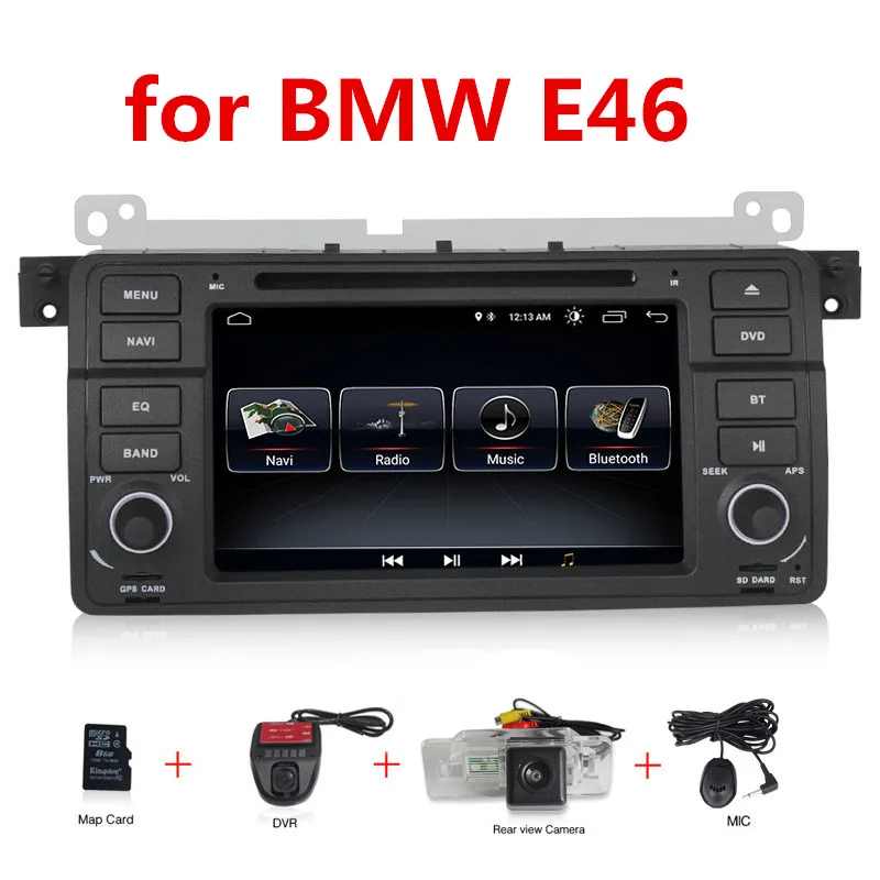 Android 8,1 1024*600 автомобильный dvd мультимедийный плеер радио аудио для BMW E46 M3 с gps навигацией BT SD USB RDS карта Микрофон Canbus - Цвет: CAR DVD CAMERA   DVR