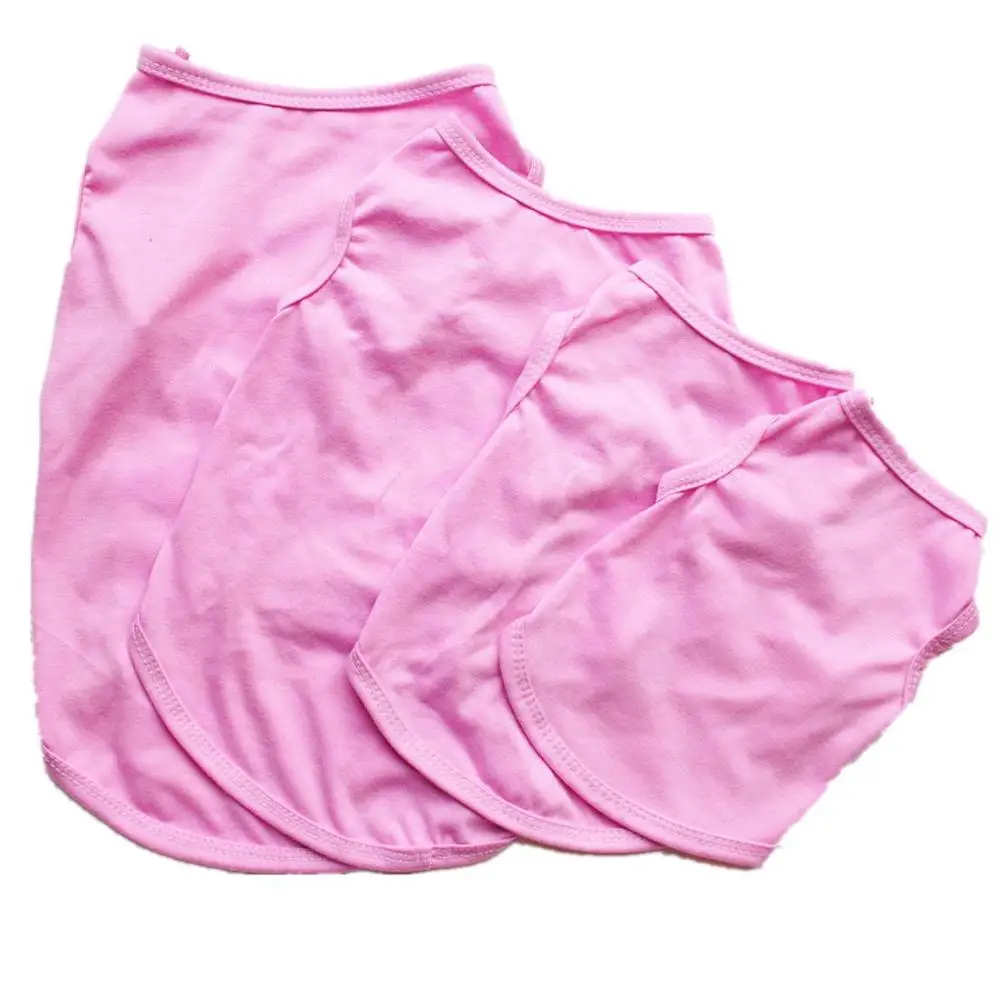 Solid color Dog Shirt Cheap Dog Clothes For Small Dogs Summer Chihuahua T shirt Cute Puppy Vest Yorkshire Terrier Pet Clothes