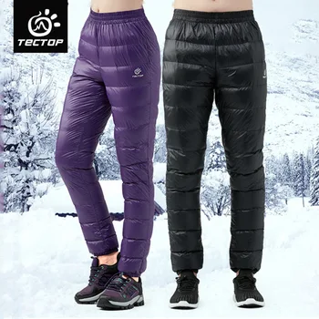 

TECTOP ultralight Duck Down Pants Men Winter Down Trousers Women Cold Wether Snow Camping Outdoor Light Warm Soft Thermal Pants