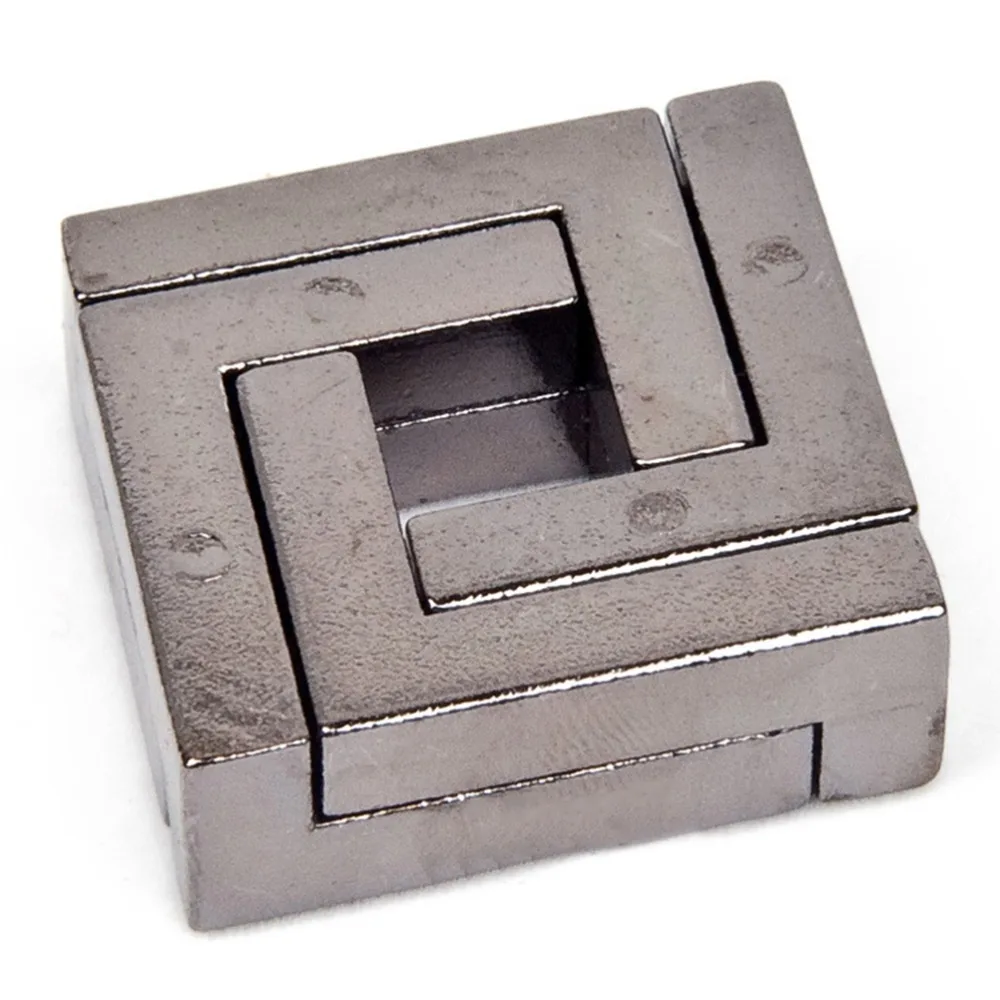 

1Pc Kids Adult IQ Test Brain Tester Toy Alloy Square Lock Puzzle Intelligent Toys For Child