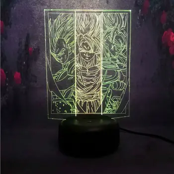 

NEW Online 3D Lamp Mixed Color LED Touch RC Remote Desk Table Lamp Japan comic Dragon ball Figure Wukong Model Decor Night Light