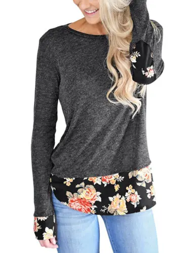 

Fashion Women Summer Loose Top Long Sleeve Blouse Ladies Casual Tops Shirt