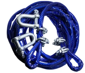 

12TX9M towing rope with PVC cover tow shackle steel wire rope , boat part, marine hardware