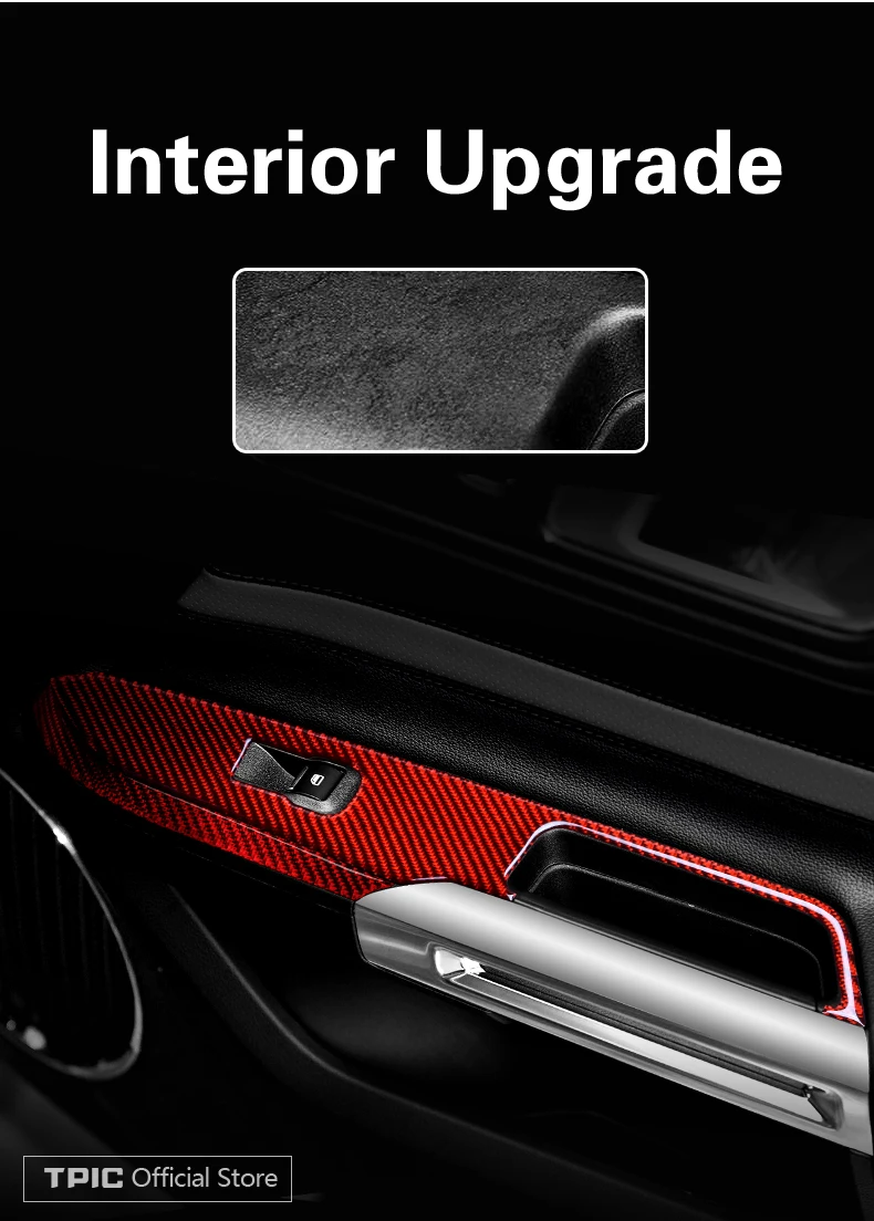 TPIC модификация интерьера автомобиля переключатель окна панель управления отделка автомобиля наклейки Декоративные Чехлы для Ford Mustang- аксессуары