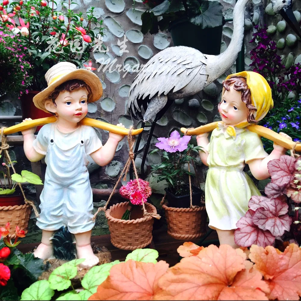 creative resin garden ornament kindergarten statue home decor crafts