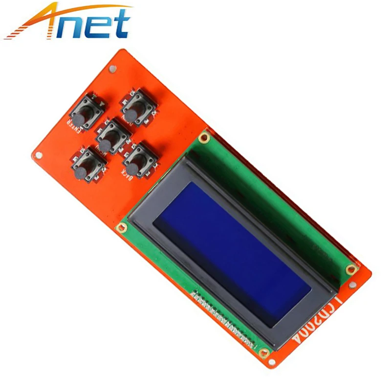 cheap LCD2004 Module Screen Controller Control Panel 3D Printer Kit Smart Parts RAMPS 1.4 For Anet LCD2004 LCD Blue Screen