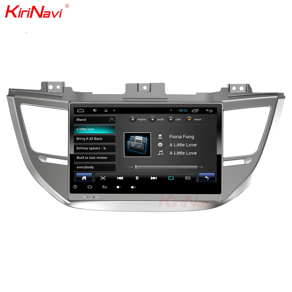 Sale KiriNavi Octa Core Android 7.1 Car Radio Navigation System For Hyundai Tucson IX35 Car DVD Player Radio GPS Audio System Wifi BT 4