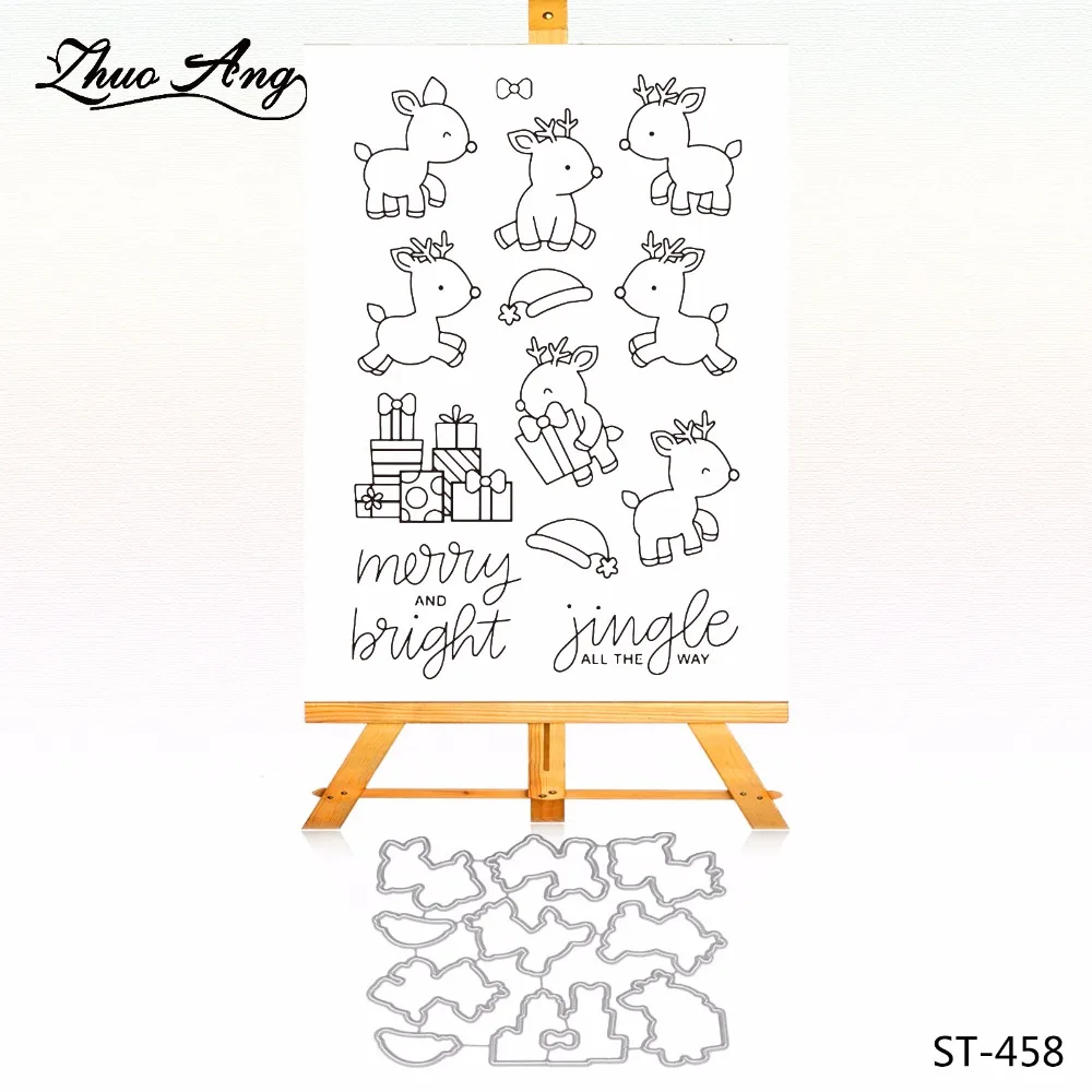 

Cheerful... Metal Cutting Dies Clear Stamp Set for DIY Scrapbooking/photo Album Decorative Craft Clear Stamp Chapter