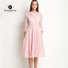 Save 42.25 on Cute Summer Dress 2017 Women Pink Lace Dress Long Sleeve New Arrive Spring Lace Dress