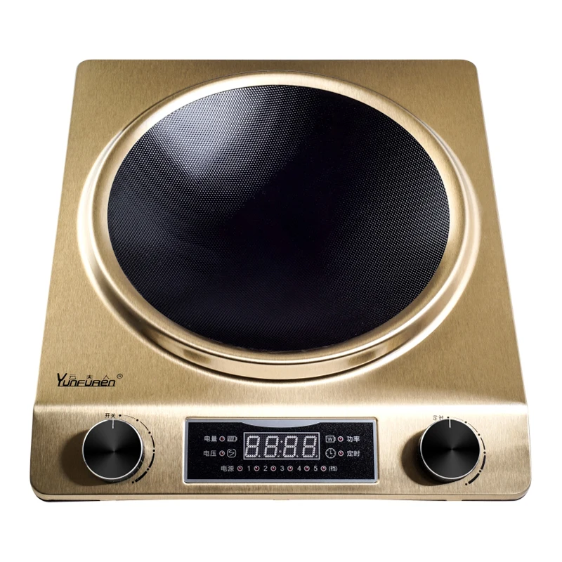 

Induction Cooker Household Intelligent High Power Hot Pot Battery Furnace Concave Type Stir-fried LED Display Waterproof