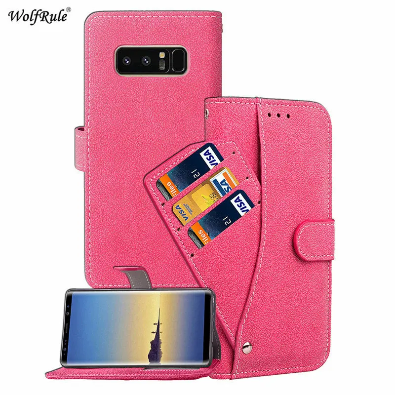For Cover Samsung Galaxy Note 8 Case Flip Wallet Photo Frame Phone Case