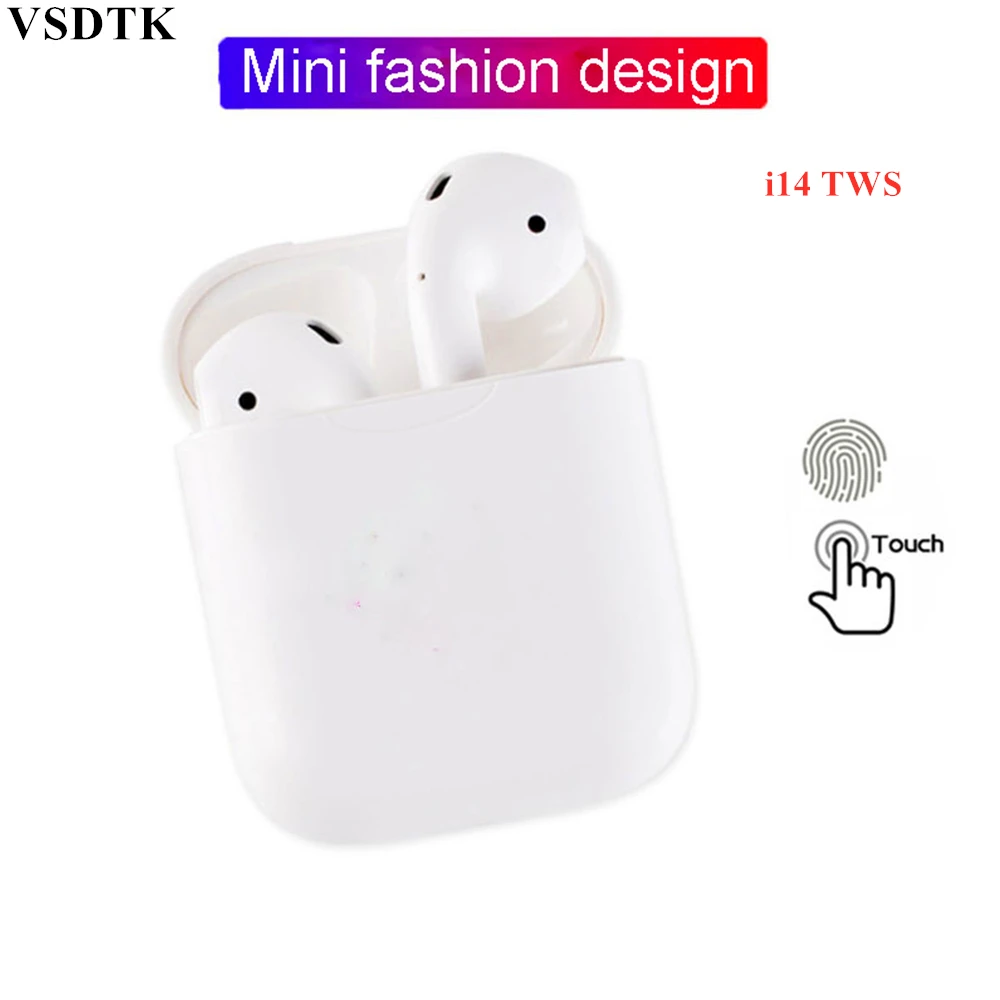 

2019 i14 TWS mini Wireless Bluetooth 5.0 Earphone Touch Control earbuds 1:1 for Air pods pk i10 i11 i12 i13 for iPhone xiaomi