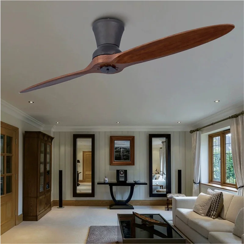 

2019/60 inch Village Industrial Wooden Ceiling Fan With Lights Wood Ceiling Fans Without Light Decorative Ceiling Light Fan Lamp