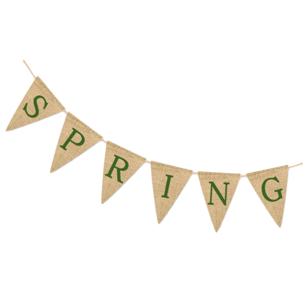 Party Supplies st patrick's Day Spring Flag Burlap Banner Bunting Irish Party Decorcation