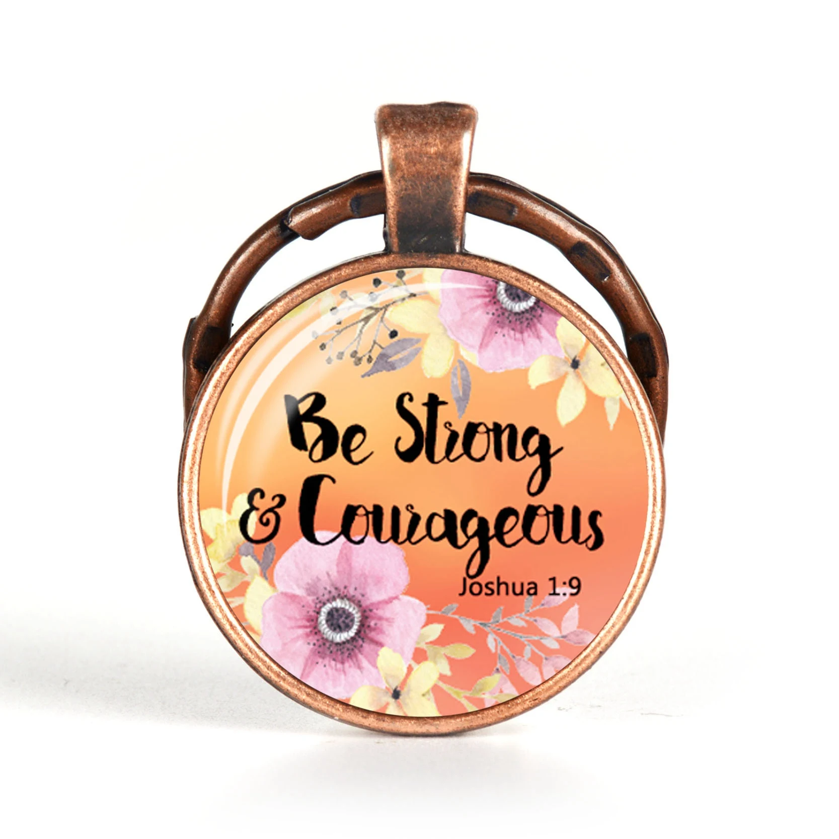

Hot Bible Verse Antique Copper Key Chains I Am Child of God Dome Glass Pendant Keychain Verse Christian Jewelry Women Men Gifts