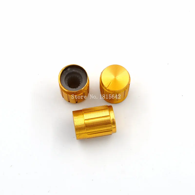 

10PCS/LOT 13*17mm aluminum alloy potentiometer knob rotary switch volume control knob Golden Hat