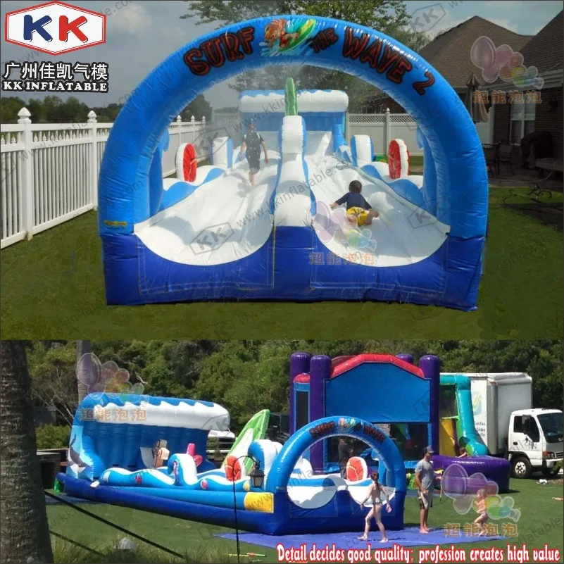 Аквапарк дворе ПРИКЛЮЧЕНИЯ Сумасшедший популярные пользовательские гигантские надувные водные Slip-N-Slide для взрослых