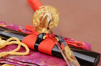 

41"Handmade FullTang Blade Japanese Samurai Battle Ready Sword Katana DragonTsub