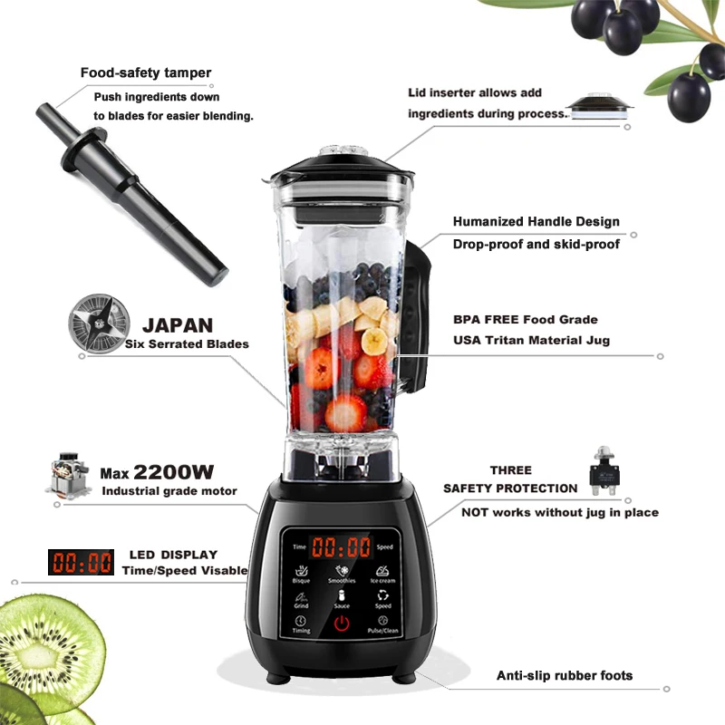 misturador liquidificador profissional juicer processador de alimentos