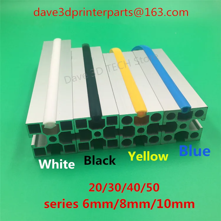 

1meter 20/30/40/50 series 6mm/8mm /10mm flat seal for 2020 aluminum profile soft Slot Cover/ Panel Holder C-Beam machine
