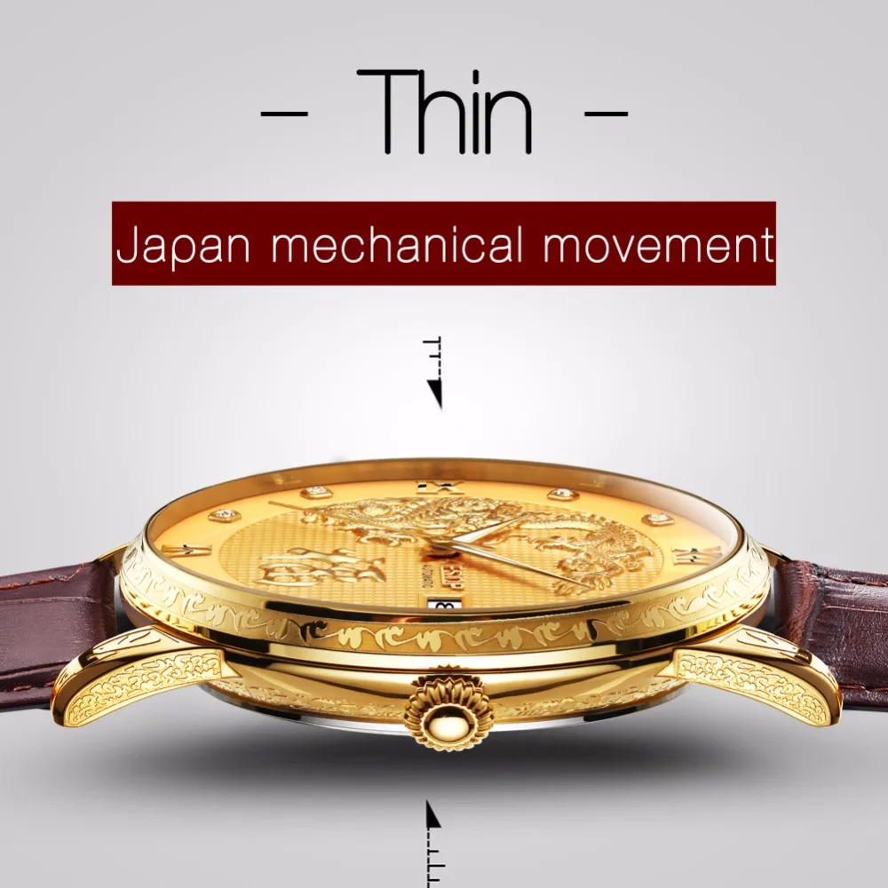 AESOP известный бренд мужские часы Высокое качество японский механический Движение для мужчин t Китай Ветер Дракон Lucky Бизнес повседневные мужские часы подарок