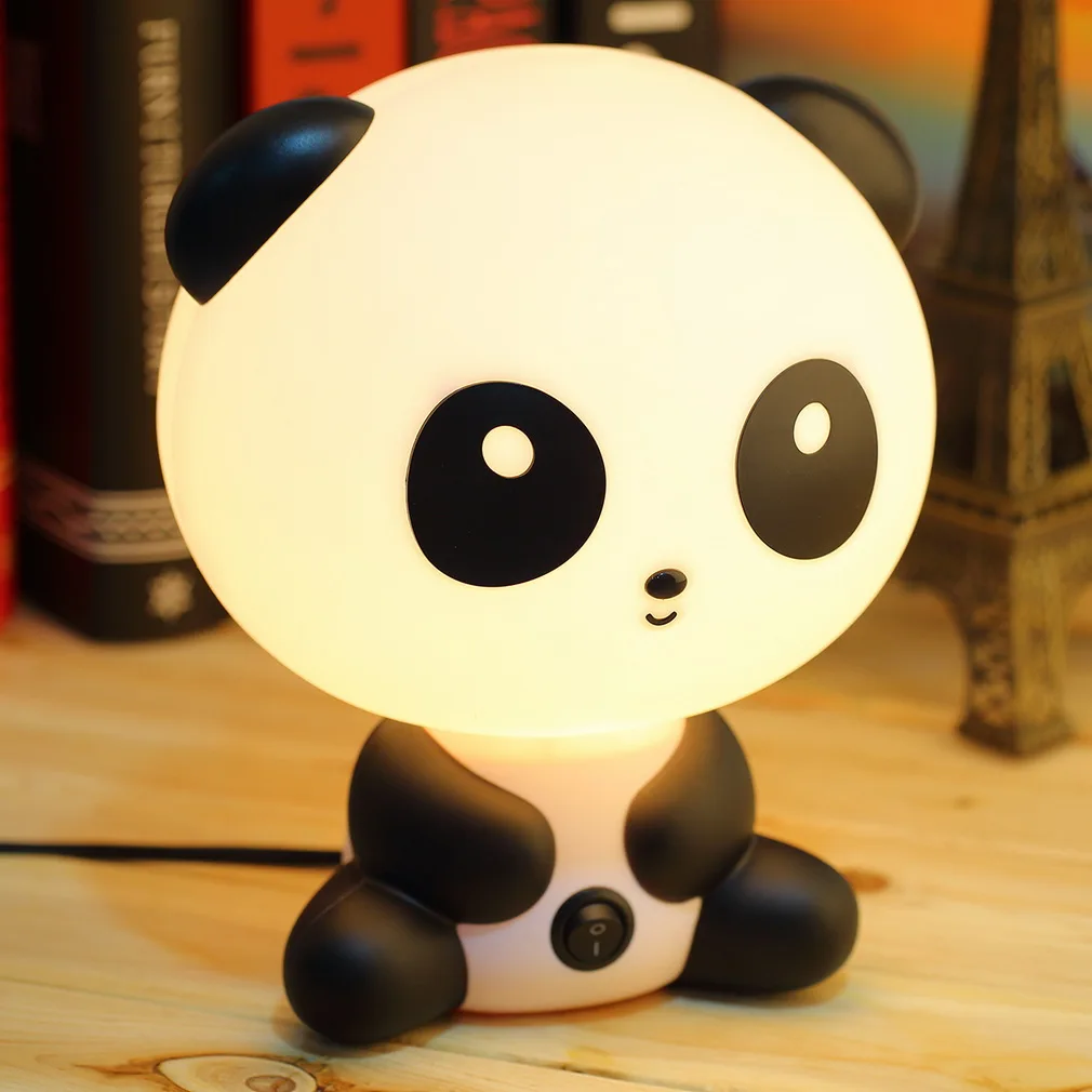 

1pcs pretty Cute Panda Cartoon animal night light,Kids Bed Desk Table Lamp Night Sleeping led night lamp Chrismas Gift