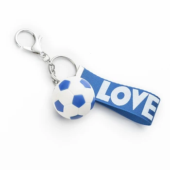 

Hot sell Football Chains Nylon Rope Soccer Love KeyChain Holder For Women Men Soccers Fans gifts Souvenir