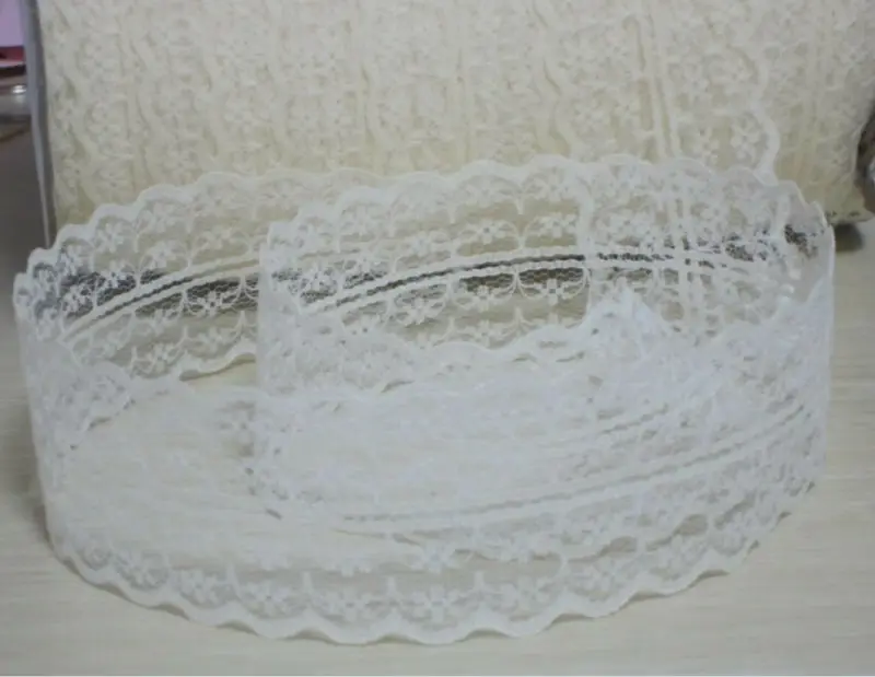 4.5cm width white Lace Ribbons mesh fabric Lace Hair bows Garments