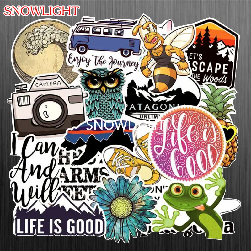 19 Pcs/Set Animal Graffiti Popular Travel Stickers For Luggage Laptop Skateboard Bicycle Motorcycle Decals Waterproof Sticker