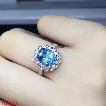 

KJJEAXCMY fine jewelry 925 Sterling silver inlaid with pink topaz ring jewelry opening silver color.