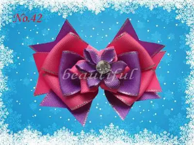 Snowflake Hair Bow Clip FROZEN 110 No. 60 BLESSING Good Girl Boutique 4.5" F 