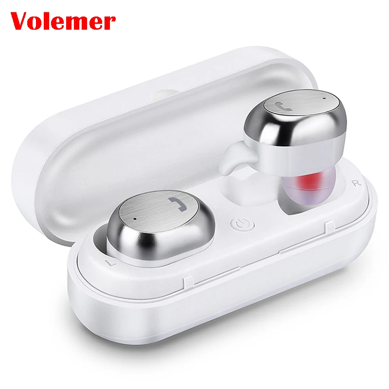 

Volemer M9 TWS True Wireless Earbuds Micro Earpiece Mini Twins Headset Stereo Ear Bluetooth Earphone Headphones with Box