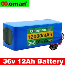 36V 10S4P 12Ah 500W аккумулятор высокой мощности 42V 12000mAh 18650 литиевая аккумуляторная батарея электровелосипед Электрический велосипед велосипедный скутер с BMS