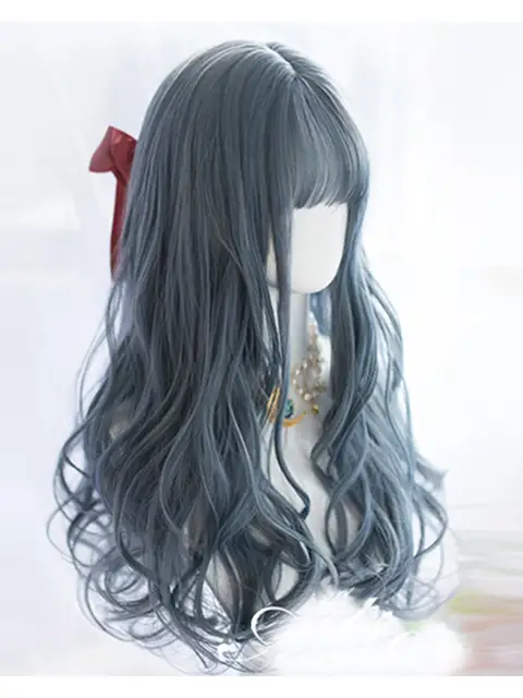 Dark Blue Gothic Wig 1