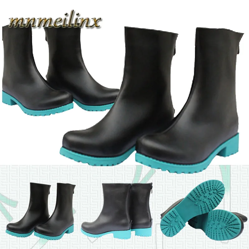 

Handmade Anime COS Vocaloid Hatsune Miku Custom Made Cosplay Boots Cos Costume Shoes Halloween Accessories Free Shipping
