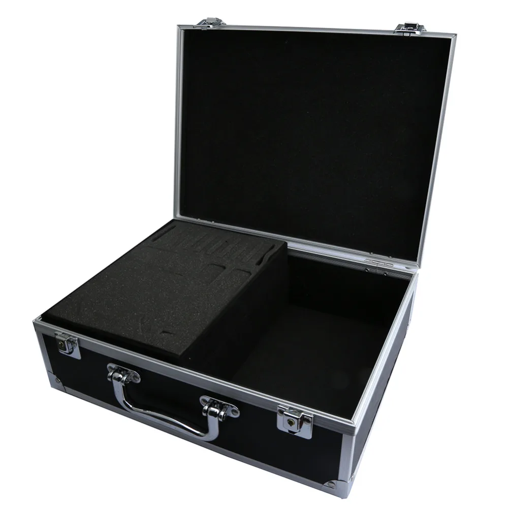 

New Pro Black Aluminum Alloy Tattoo Machine Gun Box Case Tattooing Kits Tattoo Supply Permanent Makeup Accesories 21x17x7cm