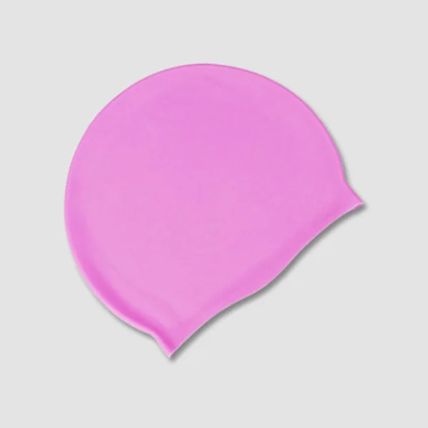 1 шт. купальная шапочка для взрослых силиконовая плавающая шапка для бассейна простая плоская матовая водонепроницаемая защита для ушей ZJ55 - Цвет: Розовый