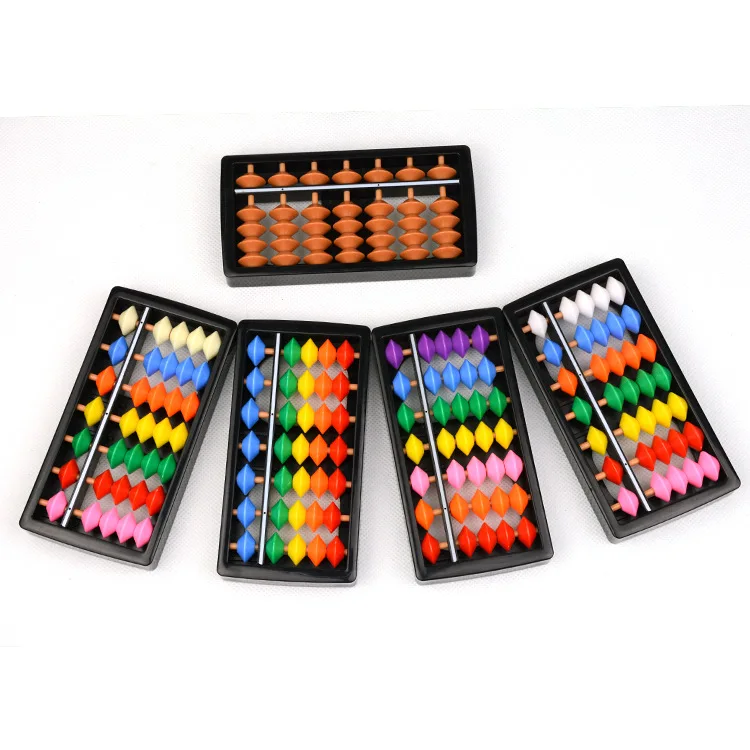 7 колонн красочный abacus китайский Soroban учебный инструмент матический калькулятор