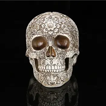 

Human Skull Resin Replica Medical Model Life size 1:1 Halloween Home Decoration Decorative Craft Skull sculpture,statue,figurine