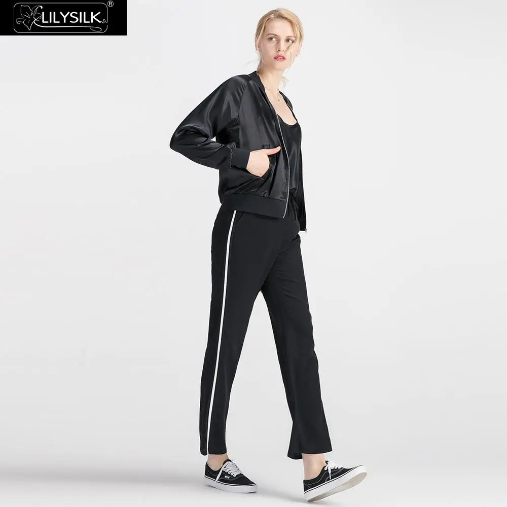 Veste Lilysilk Camel Soie light Black Livraison Nouveau Gratuite Incroyablement Femmes Confortable H6BZgq6