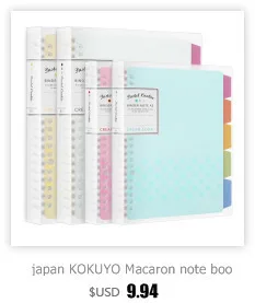 Японская записная книжка KOKUYO Macaron с отрывным листом внутри ядра A5 B5 Записная книжка Дневник план Биндер офисные школьные принадлежности кольцо Биндер