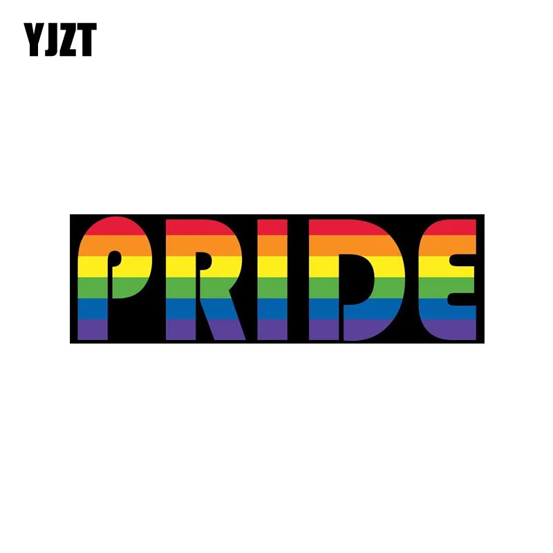 

YJZT 15CM*4.7CM Gay Pride Rainbow Personality PVC Decal Car Sticker 12-0258