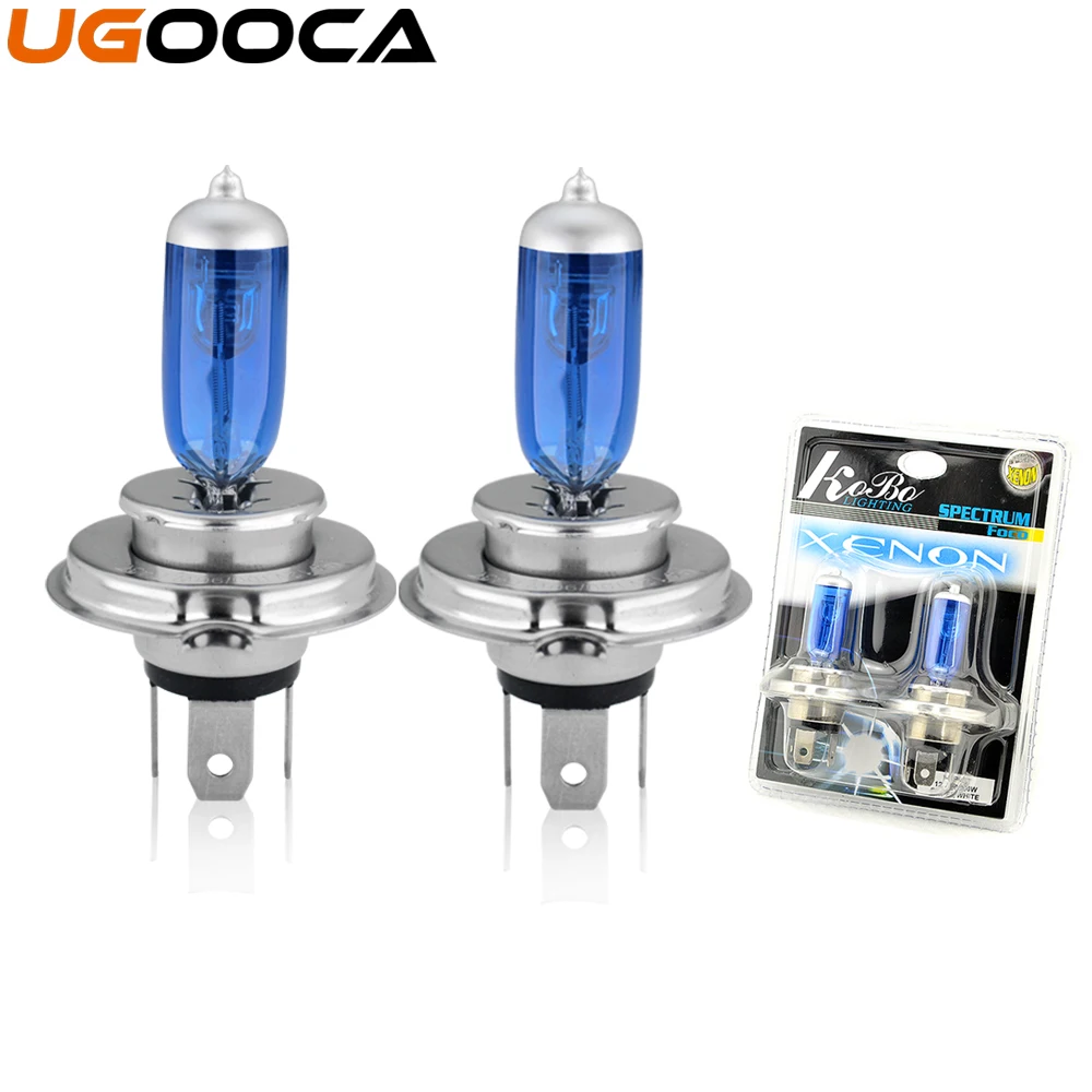 

2x H4 Xenon Halogen Car Headlight Bulb Kit 5000K 12V 55W Auto Replacement Lamp
